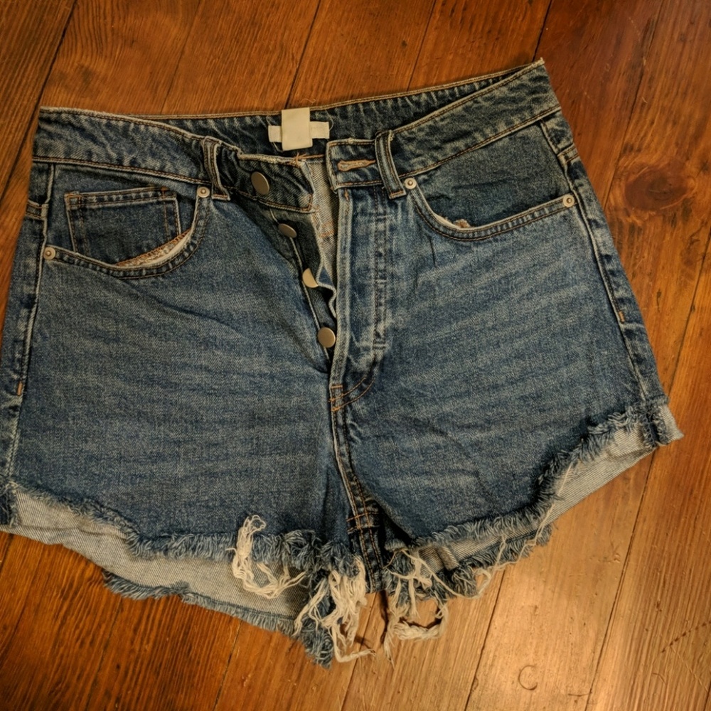 H & M high-rise Jean cutoff shorts